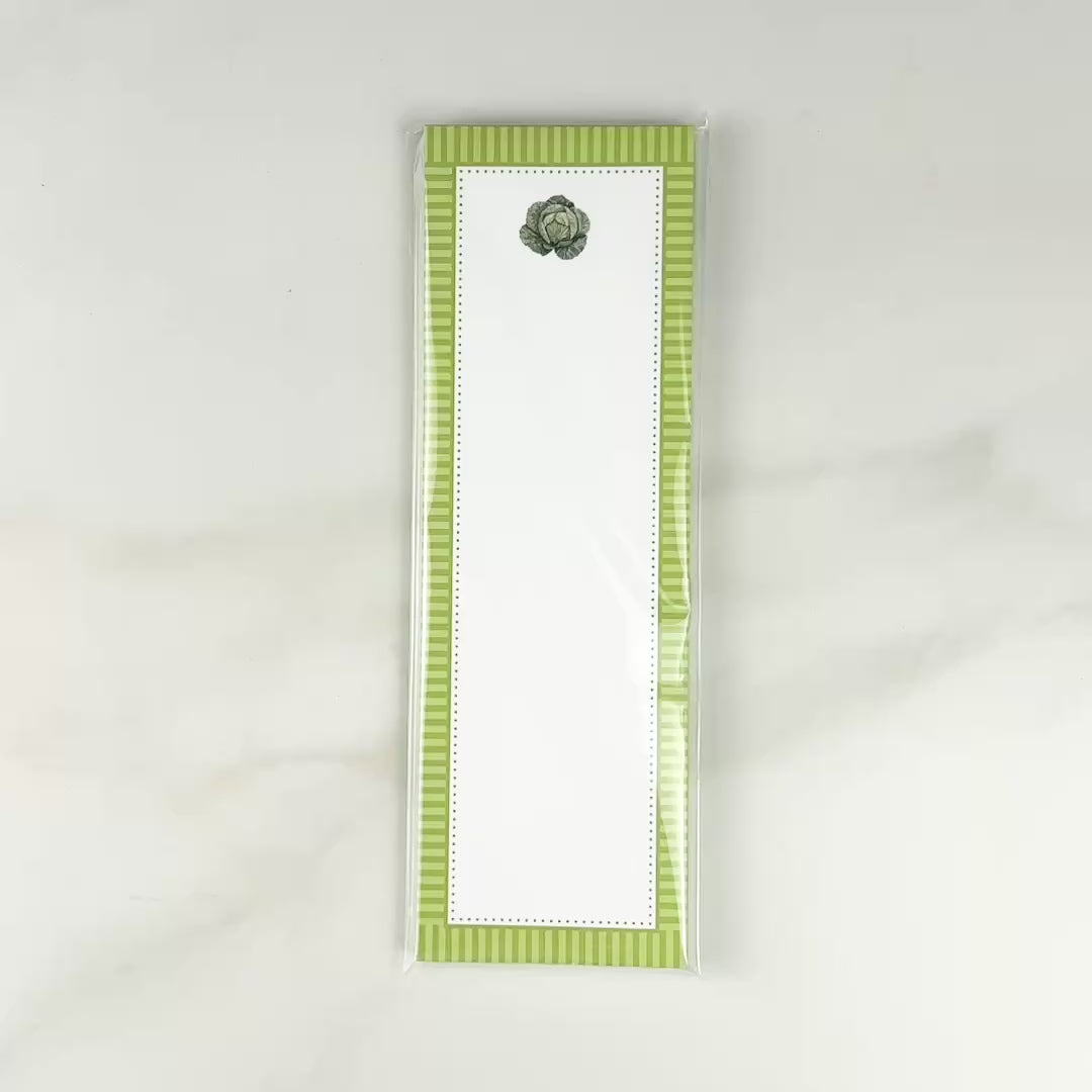 Load video: Cabbage Skinny Notepad