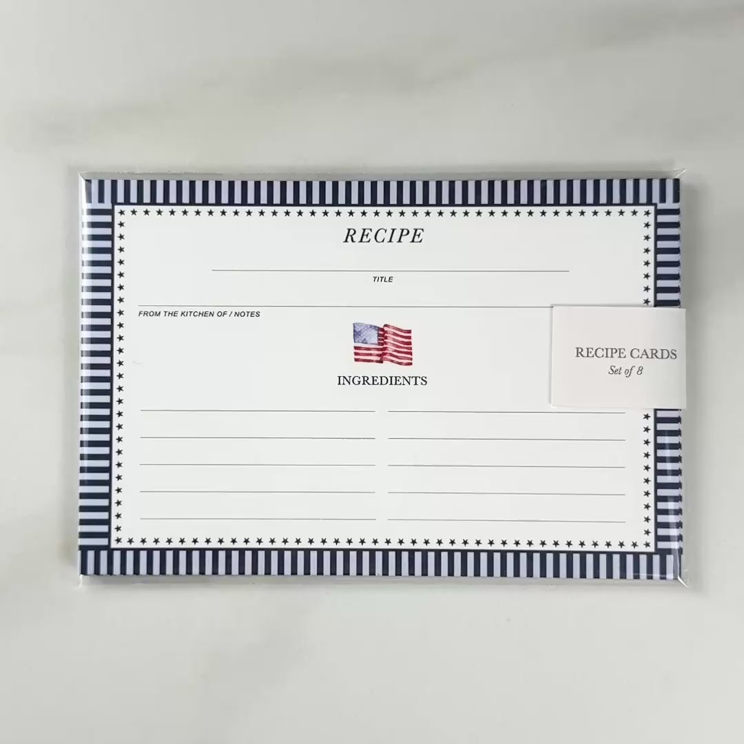 Load video: American Flag Recipe Cards