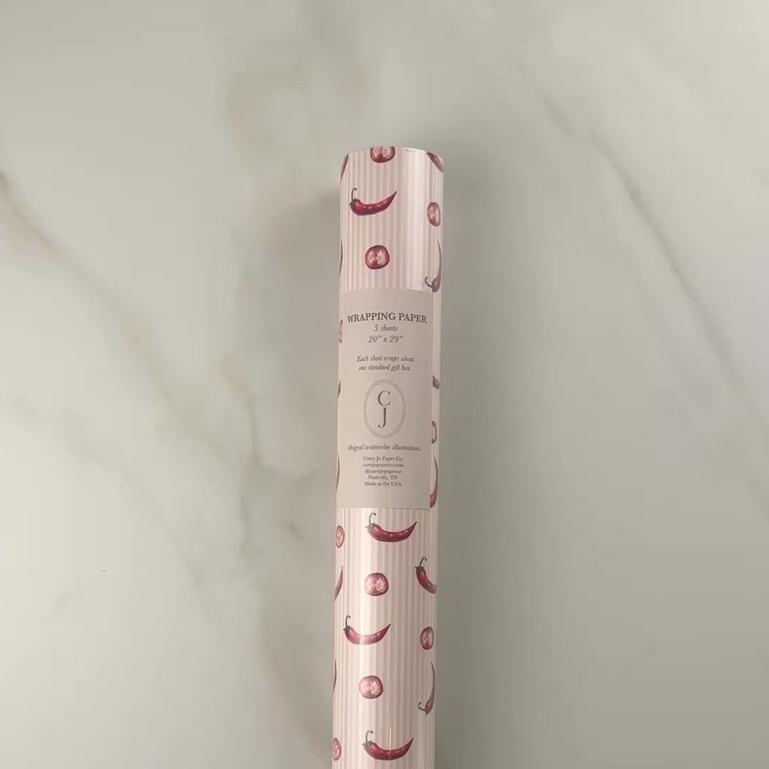 Load video: Pepper Pattern Wrapping Paper