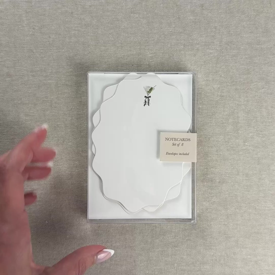 Load video: Martini Note Card Set