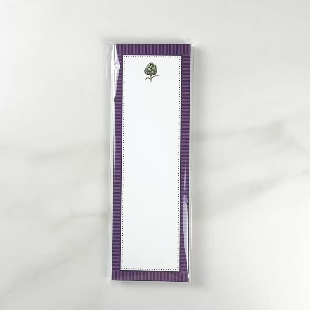 Load video: Artichoke Skinny Notepad