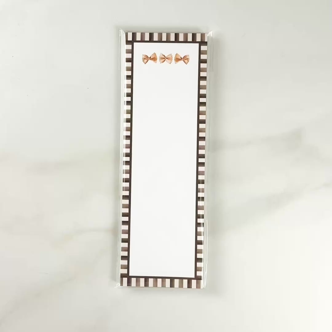 Load video: Bowtie Noodles Skinny Notepad