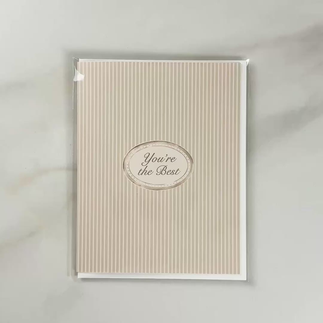 Load video: Ivory Oval "You're the Best" Greeting Card
