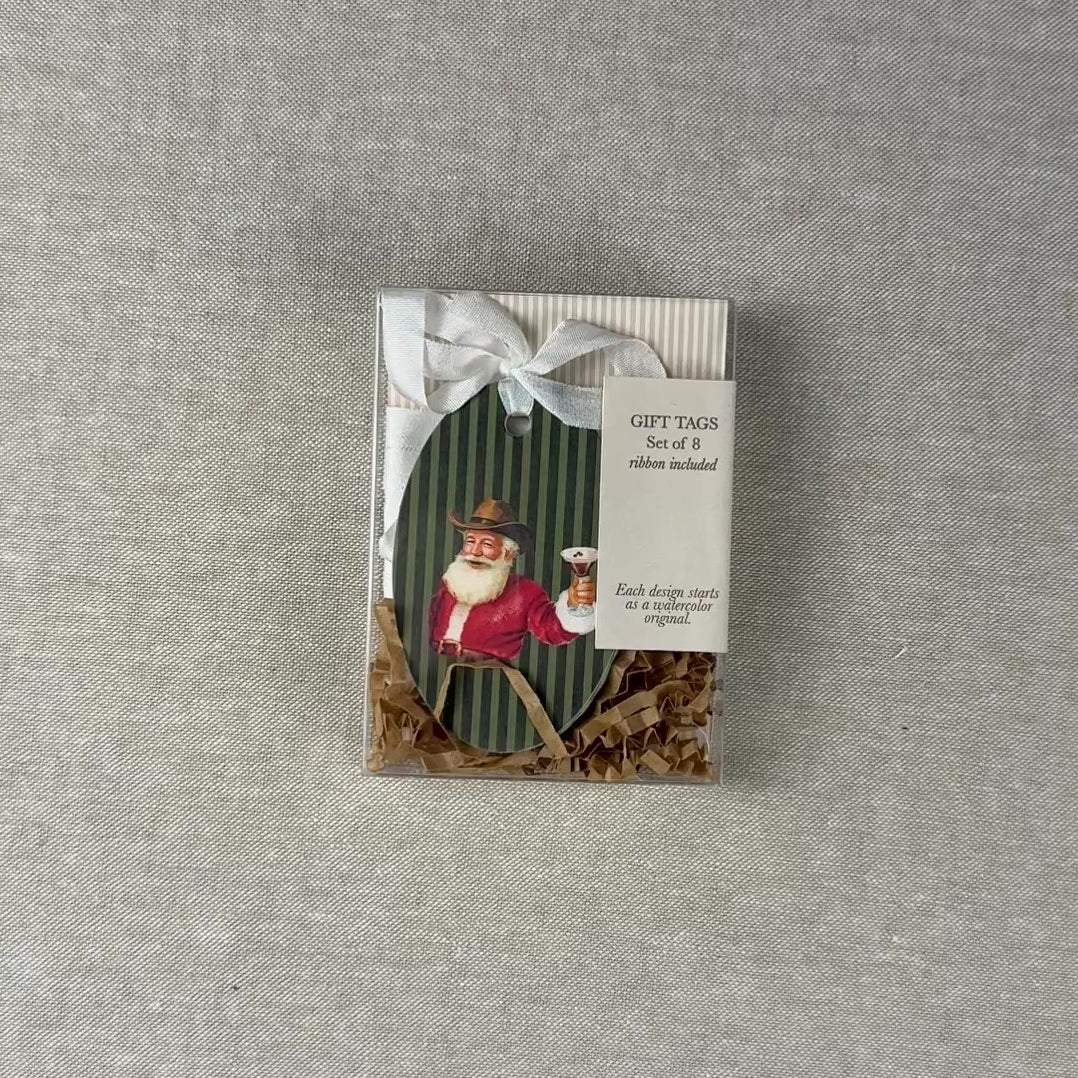 Load video: Santa Martini Gift Tags